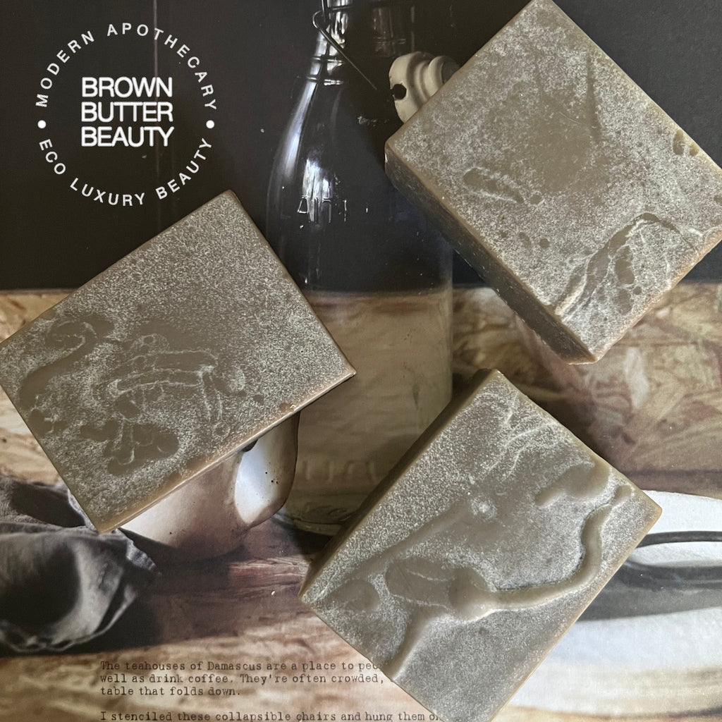 Handmade Gold Sea Moss Soap Bar with Irish Red Sea Moss and Dead Sea Mud