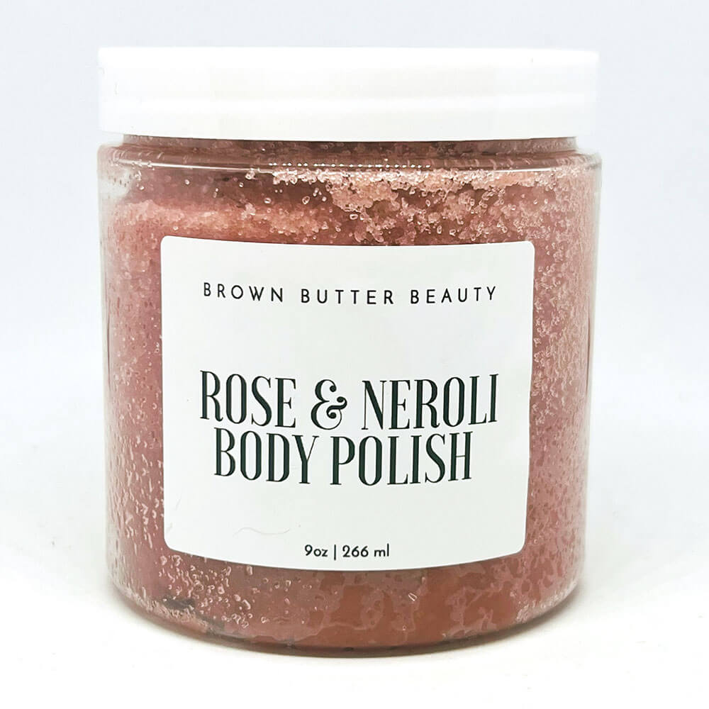 Rose exfoliating body scrub